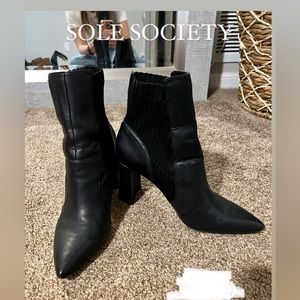 Sole society black booties